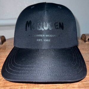 Alexander McQueen Baseball Cap - Black Out Graffiti Print -  Strapback like new